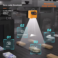 AKUSENSE Sensor Serat Optik Industri Kamera Monokrom Cerdas CMOS Lensa Cair Autofokus 1.4 Megapiksel TOF Pengukuran Jarak Titik Tunggal