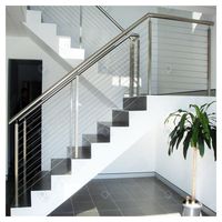 Câbles de garde-corps en acier inoxydable anti-rouille de différentes couleurs avec poteaux thermolaqués, adaptés à tous les styles de décoration
