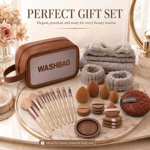 Lot de 20 outils de beauté : Grand ensemble de pinceaux et éponges de maquillage pour le visage, les yeux, le <span class=keywords><strong>blush</strong></span> et la poudre - Product Image 6