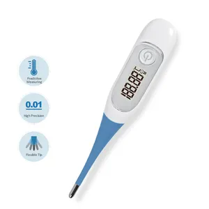 Thermomètres LCD flexibles à chiffres oraux faciles à utiliser Thermomètre oral électronique numérique à usage domestique pour la fièvre