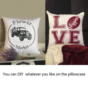 Taies d'oreiller carrées en lin personnalisées avec votre motif préféré, en stock en Espagne – Textiles de décoration intérieure et de literie - Product Image 5