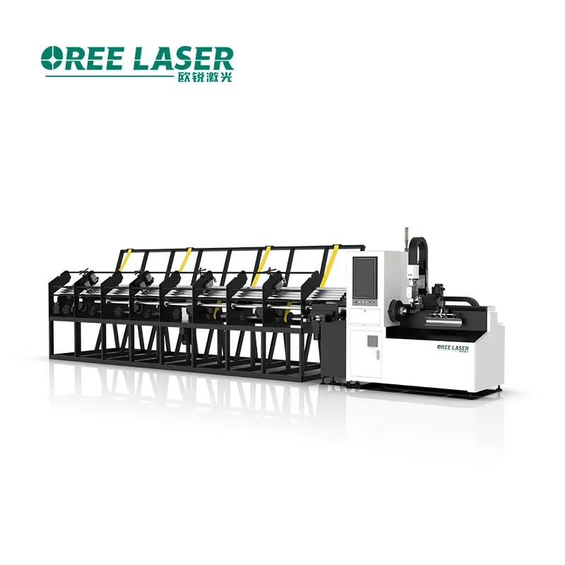 Industry SUPER LONG 3kw Fiber Laser Pipe Cutter Metal Tube Lasercutting Machine