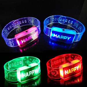 Braccialetto LED Luminoso con Scritta 'Happy' 2026, Giocattolo Luminoso per Bambini, Regalo di Compleanno, Festa, Natale, Spedizione Diretta - Product Image 3