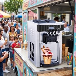 Nouvelle Machine Commerciale de Comptoir pour Glace Soft, 3 Saveurs, pour Enfants, Fabrication de Yaourts, Prix Abordable - Product Image 2