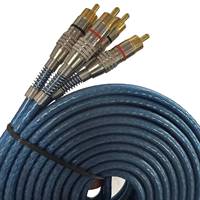 Câble audio pour voiture plaqué or, tressé haute densité, 4 RCA mâles, câbles stéréo AV, câbles d'extension 1m 3m 5m