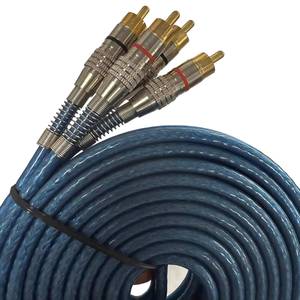 Gold-plated 2RCA audio HiFi speaker alloy shell <b>car</b> <b>amplifier</b> subwoofer cable - Product Image 6