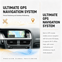 Radio para Auto de 8.8 Pulgadas con Snapdragon 665/685 para Audi A5 (2009-2016), Unidad Principal Multimedia Inalámbrica con Android Auto y CarPlay, GPS, WiFi, BT, DSP