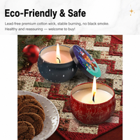 Coffret Cadeau de Bougies Parfumées Artisanales en Cire de Soja Écologiques pour Noël – 12 Bougies en Boîte Assorties – Vente en Gros pour Fêtes et Événements Festifs