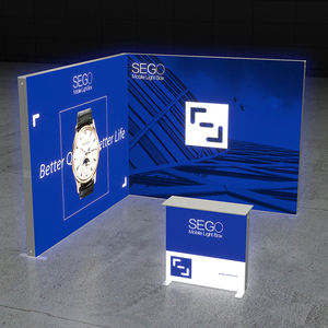 Sego lightboxes 10x10ft góc gian hàng phù hợp cho triển lãm thương mại displayc Góc di động khung nhôm Triển Lãm Đứng - Product Image 1
