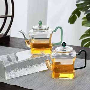 กาน้ำชาแก้วใสโบโรซิลิเกตขนาด 250 มล. พร้อมหูจับหลากสี กาน้ำชาป้องกันการรั่วซึมสำหรับชาเย็นและชงร้อน ดีไซน์ทำความสะอาดง่าย - Product Image 3