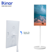 Televisor Inteligente Portátil 4K de 32 Pulgadas con Pantalla Táctil de 10 Puntos, 4G, 128G, CPU de 8 Núcleos, Cámara Integrada de 8MP, Android TV, Ruedas, Batería de 4-6 Horas