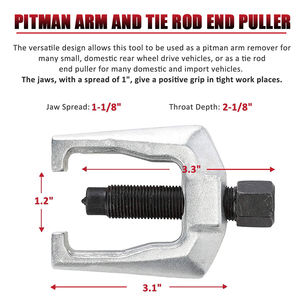 مجموعة أدوات نهاية قضيب الربط لخدمة الطرف الأمامي جهاز تقسيم محمول 5 ، فاصل ، ساحب ذراع بيتمان - Product Image 5
