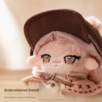 Adorable petite poupée en peluche unisexe, personnages et couleurs/tailles personnalisables, rembourrage en coton PP/fibre de polyester, tenue pour poupée