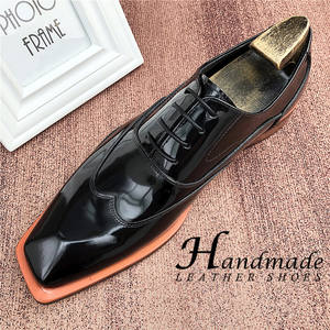 Zapatos formales de cuero para hombre, estilo retro, con acabado lacado, para oficina, trabajo, o como zapatos de novio para boda. - Product Image 6
