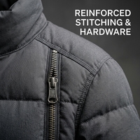Veste matelassée robuste en ripstop avec logo personnalisé sur le devant, pour homme, manteau d'hiver néo-zélandais, tailles S-5XL, coupe large, coupe-vent, imperméable et rembourrée