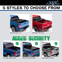 High Quality Blue Hard Tri-Fold Aluminum Alloy Waterproof Locking Fuel Saving Pickup Truck Bed Cover for Dodge Ram 5.7FT