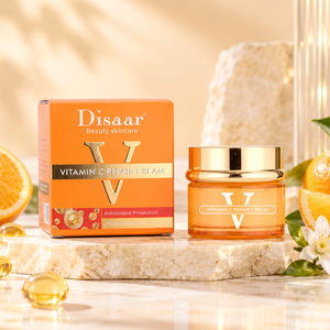 Crème Visage Éclaircissante Disaar en Gros à la Vitamine C pour Réparer les Taches Brunes, Atténue les Taches Solaires et les Taches de Vieillesse, à l'Huile de Rose Musquée, 50g, Approvisionnement en Gros - Product Image 1