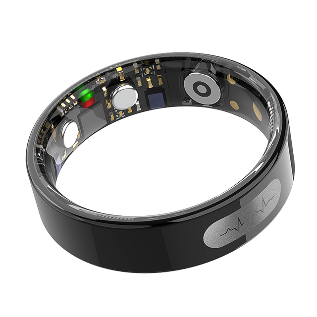 R05A SHR OEM Android Smart Ring Fitness Tracker Multi-Sport Compass Heart Rate Blood Oxygen Sleep Tracking Stainless App Control