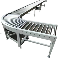 Système de convoyeur à rouleaux automatique en acier inoxydable avec modules de virage flexibles pour la manutention des matériaux dans l'industrie alimentaire