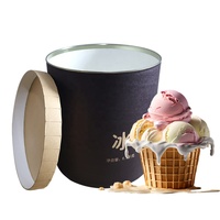 Seau en papier jetable écologique et recyclable pour crème glacée, 4,5 kg/6,2 kg avec couvercle, pour usage commercial CH