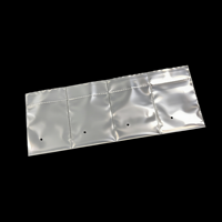 Sac en plastique PE transparent à 4 compartiments |   Pochette d'emballage jetable pour petits articles, écouteurs, bijoux, électronique |   Conception avec trou de suspension