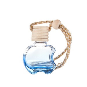 Custom 10ml Clear Colored Apple Shape Hanging <b>Car</b> Aroma Diffuser Glass Bottle - Product Image 1
