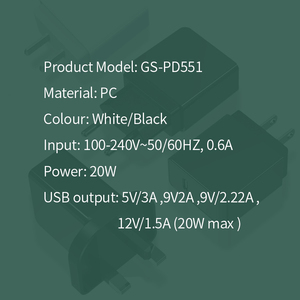 Cargador de Pared Rápido USB Tipo C PD3.0 con Certificación ETL PSE para Teléfonos Inteligentes - Product Image 6