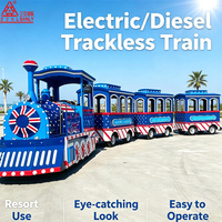 Nouveau design de train électrique sans rail pour parcs d'attractions extérieurs, à vendre