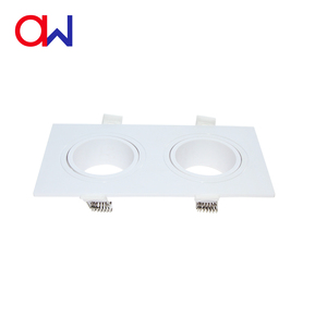 Modern Triple Head Recessed LED Spotlights Mounted Anti-Glare <b>Square</b> Round <b>Frame</b> for GU10 MR16 Spots - Product Image 4