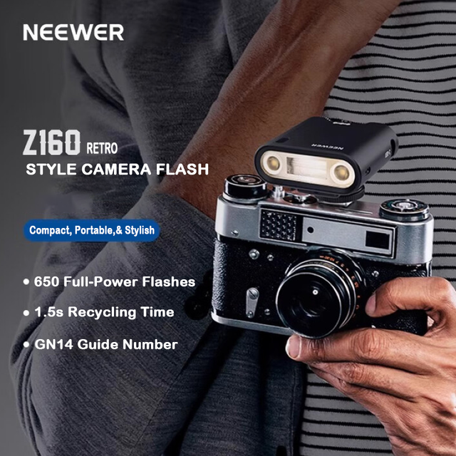 For NEEWER Z160 Wireless Camera Flash Auto Manual Modes Built-in Lithium Speedlite ABS Material USB Connector for for for