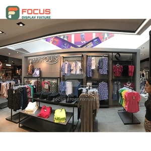 New Design Store Interior Brushed Stainless Steel Display Counter Commercial Interior Design Apparel Store - Product Image 5