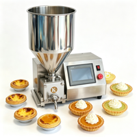 Machine de remplissage commerciale haute précision à écran tactile pour crème glacée, tartes aux œufs, crème pâtissière, en acier inoxydable pour la transformation alimentaire