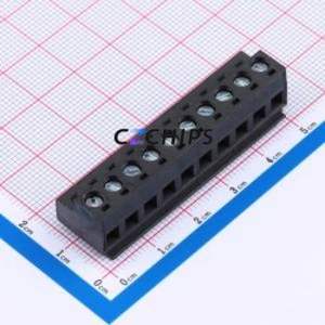 DB331K-5.0-10P-BK-S Plug-in Terminal Block P=5mm Connector ( Pitch: 5mm )( Color: Black )( Total PIN Count: 10P ) - Product Image 1