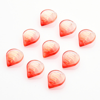 Zhubi 10X12MM dégradé couleur peuplier feuille pendentif perles de verre Jade cristal feuille ronde perles pour bricolage faisant des boucles d'oreilles