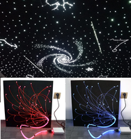 Kit de plafonniers 16W RGBW Twinkle Starry Sky Etoile de toit de voiture Application de contrôle de la musique Lumière à fibre optique LED