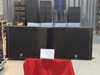 Altavoces Line Array Dobles de 12 Pulgadas con Crossover Interno, Altavoz Profesional de Frecuencia Completa para Conciertos