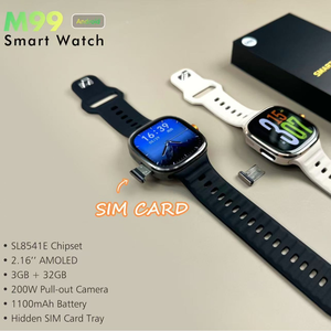 Reloj Inteligente 2026 M99 M16 con Pantalla AMOLED de 2.16 Pulgadas, 4G, SIM, Videollamadas, 1100mAh, 3+3GB, Versión Global, Monitoreo de Salud, Unisex - Product Image 2