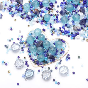 Zhubi 2-4mm şanslı safir mavi yuvarlak cam boncuk bilezikler için 2-4mm kristal tohum boncuk Mix DIY takı yapma bilezik el sanatları - Product Image 4