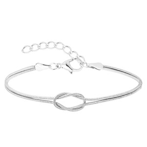 Pulsera Zhongai de estilo europeo y americano con nudo de serpiente, pulsera de oro con nudo de amor, pulsera de pareja con corazón, cadena romántica. - Product Image 5