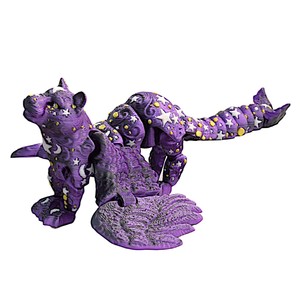 Figura de León Cósmico Creativo Impresa en 3D, Juguete para Niños con Alas y Articulaciones Móviles - Product Image 5