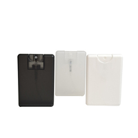 Flacon vaporisateur de parfum de haute qualité en plastique de 20 ml, format carte de crédit, type poche, pour emballage de parfum.