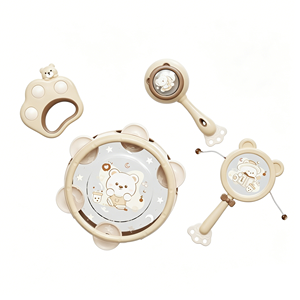 Juego de Sonajeros Musicales para Bebés de 4 Piezas con Diseño de Oso Adorable, Plástico Seguro y No Tóxico, Instrumento de Percusión Sensorial Montessori para Niños Mayores de 18 Meses - Product Image 4