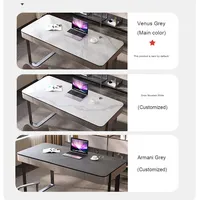 Meubles italiens modernes de bureau à domicile en acier inoxydable bureau intégré table en pierre frittée pour bureau ou étude