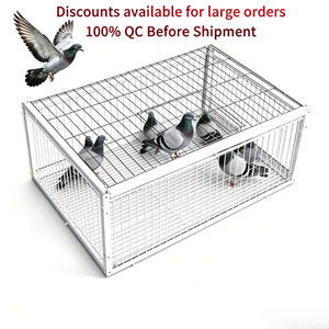 Piège à moineaux en cage 70x40x26cm en acier galvanisé, entrée 2/4 voies, toit ouvrant, capture continue pour commandes en gros en usine et entrepôt - Product Image 1