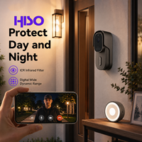 Sonnette vidéo intelligente pour porte d'entrée avec WiFi, 1920x1080, H264, H265, vision nocturne ICR 140 degrés, 25 ips, audio full duplex et détection de présence