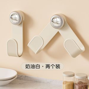 Soporte para tapas de ollas Yuehong con ventosa cremosa, plegable, para montar en la pared sin taladrar, organizador de cocina. - Product Image 2