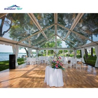 Tentes de mariage transparentes de luxe, tentes d'événement, chapiteaux extérieurs avec toit transparent pour 150 personnes, chapiteaux pour événements