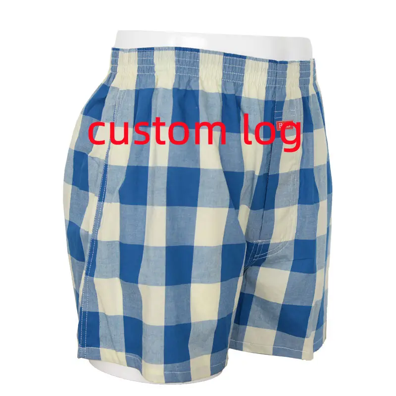 Factory wholesale Customized Logo custom cotton men's shorts underwear woven boxers polyester nylon briefs