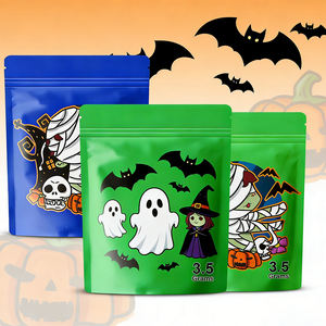 Bolsas de pie personalizadas de grado alimenticio para dulces comestibles de 28g, 7g, 3.5g, reutilizables, de BOPP/VMPET/PE con cierre de cremallera - Product Image 1