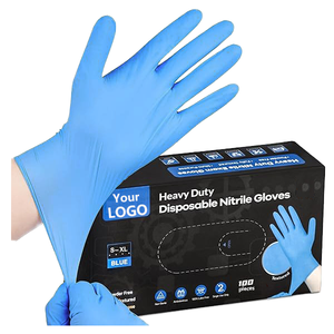 100 Pcs Disposable Blue <strong>Nitrile</strong> <strong>Gloves</strong> 10 Mil Powder Free Safety <strong>Gloves</strong> in a Box Affordable - Product Image 1